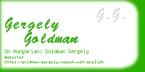 gergely goldman business card